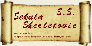 Sekula Skerletović vizit kartica